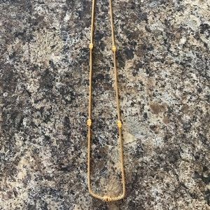 Gold box necklace